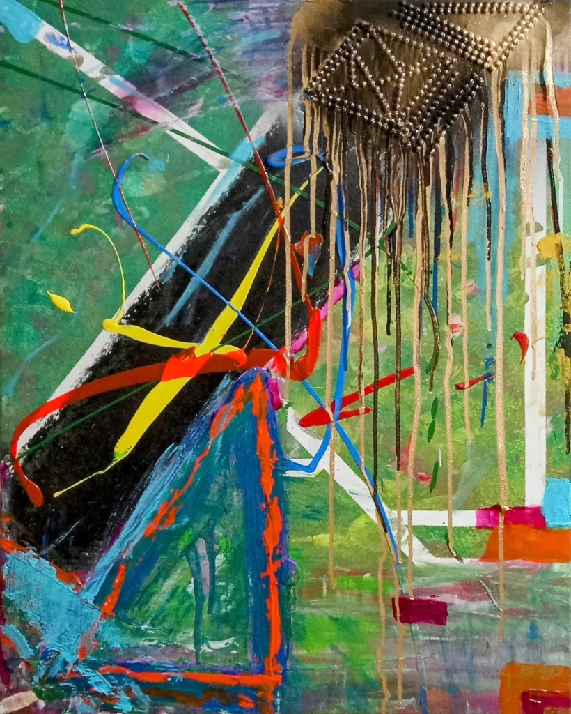 Confusion Original Artwork – Colourful Abstract Mixed Media Art by Biggs