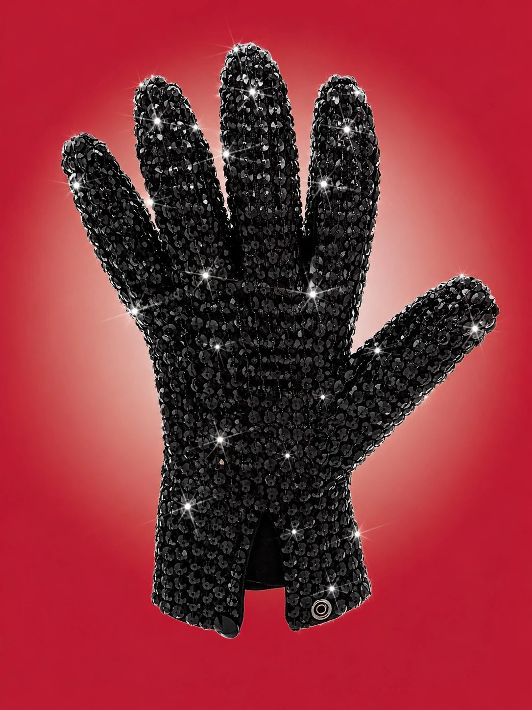 Image alt text:
Michael Jackson HIStory black glove replica with black Swarovski crystal detailing