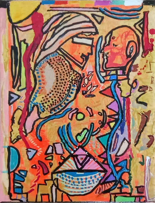 Egypt Original Artwork – Colourful Abstract Acrylic Canvas by Biggs