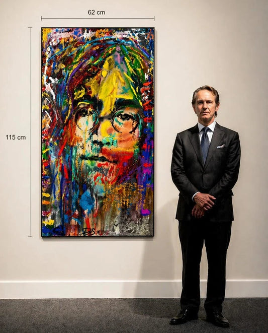 Music Icon Ash To Art Portrait – Custom Memorial Painting Example John Lennon
