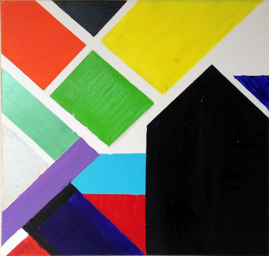Joy, Life and Pain Original Artwork – Geometric Abstract Canvas by Biggs