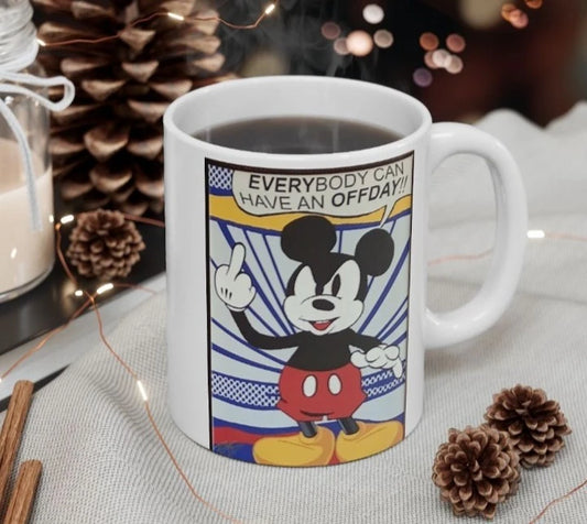 Mickey Mouse Offday Mug – Funny Pop Art Coffee Mug by Biggs