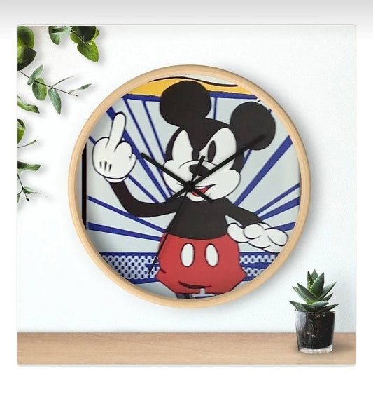 Mickey Mouse Offday Clock – Pop Art Wall Clock by Biggs