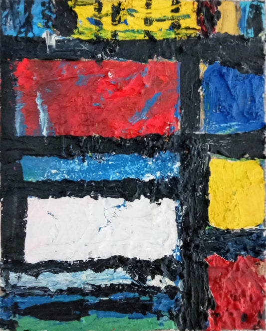Oasis Original Artwork – Textured Abstract Colour Block Art by Biggs