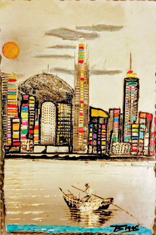 One Night In Hong Kong Original Artwork – Cityscape Art by Biggs