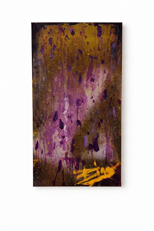 Purple Rain Original Artwork – Abstract Purple Acrylic Canvas by Biggs