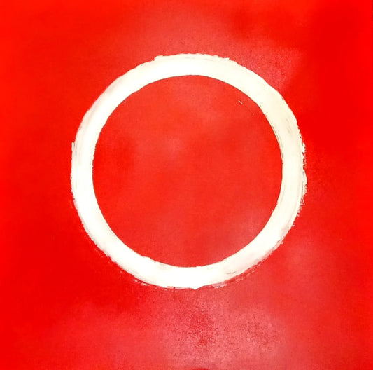 The Ring Blue Circle Original Artwork – Minimal Abstract Canvas by Biggs