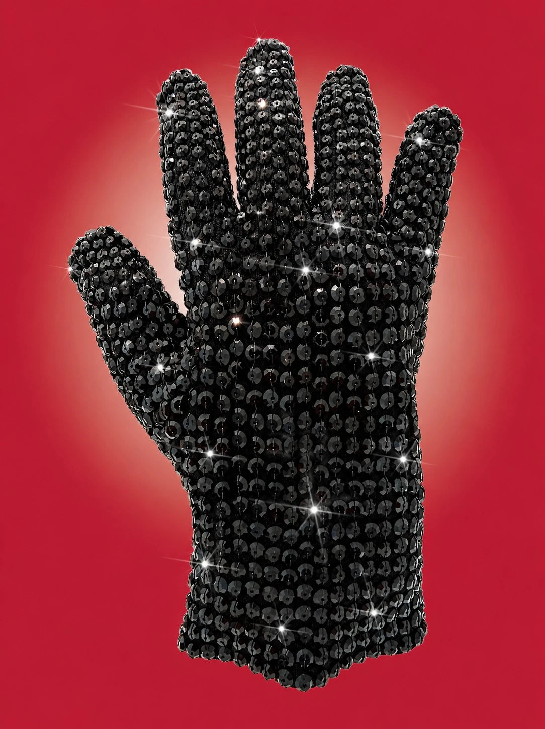 Image alt text:
Michael Jackson HIStory black glove replica with black Swarovski crystal detailing